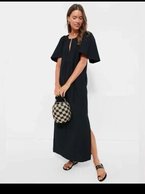 Pomander Place Tuckernuck Black Finley Flutter Sleeve Maxi Dress size XXXL